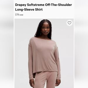 Softstreme Drapey Lululemon long sleeve top